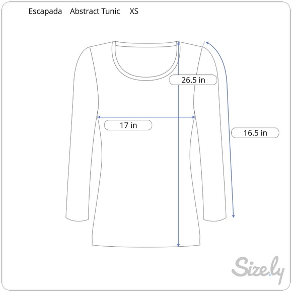 Escapada | Abstract Ruffle Sleeve Tunic | XS - Picture 8 of 8